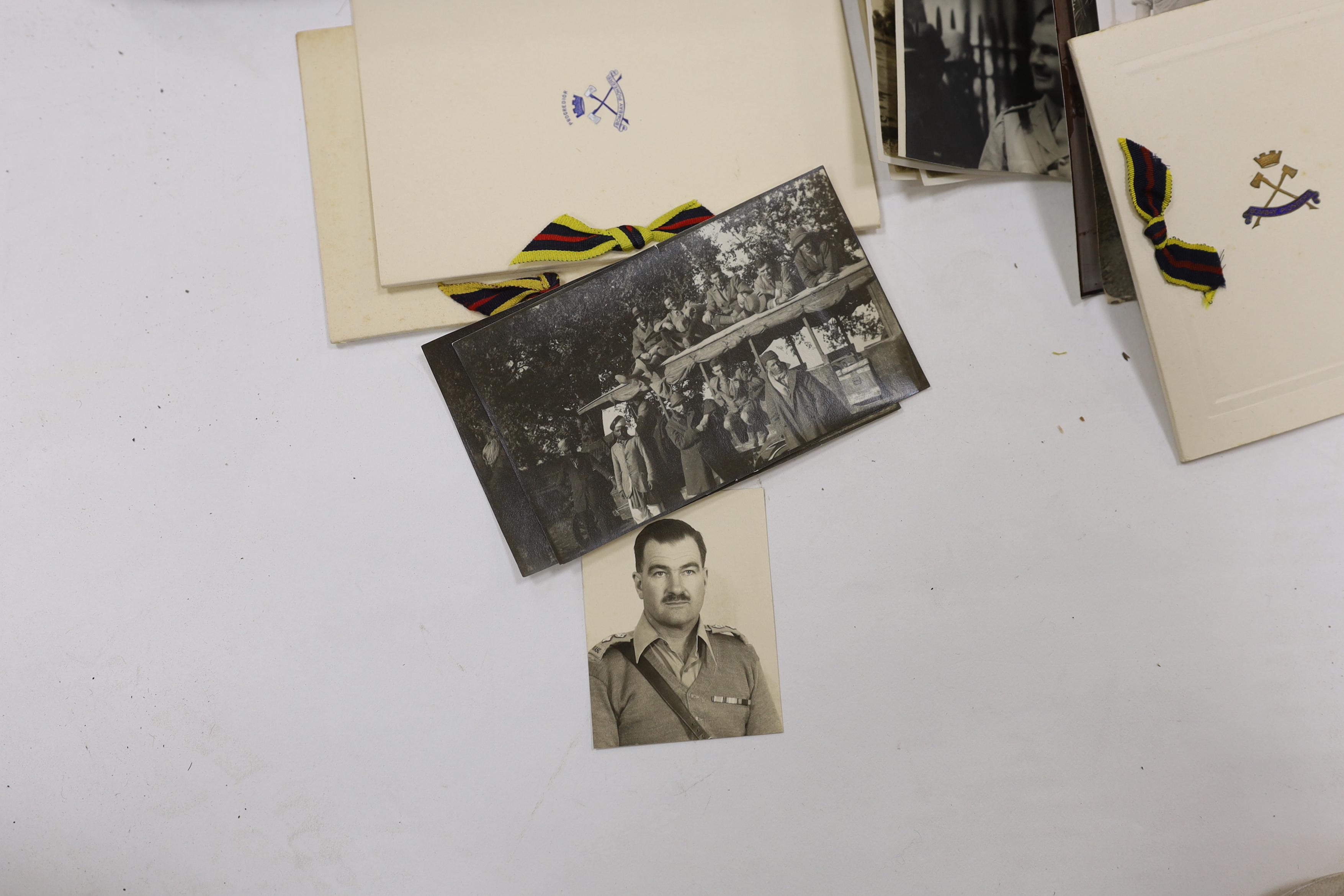 A 1930s archive of photos, invitations, postcards, etc. relating to Indian military regiments including; the 8th Punjab Reg., the 1st Bombay Grenadiers, the 2nd Sikhs, the Royal Indian Navy, Army Headquarters India, etc,